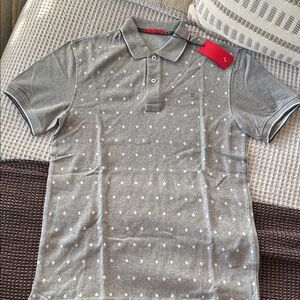 Carolina Herrera Gray Polo with White Dots